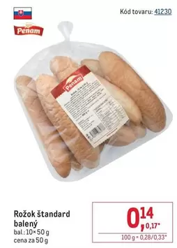 Rožok štandard balený