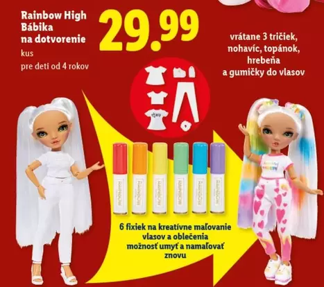 Rainbow - Bábika na dotvorenie