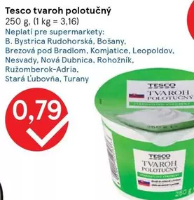 tvaroh polotučný