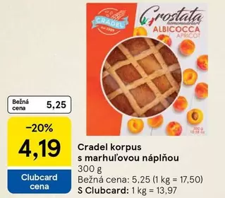 korpus s marhuľovou náplňou