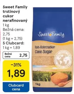 trstinový cukor nerafinovaný