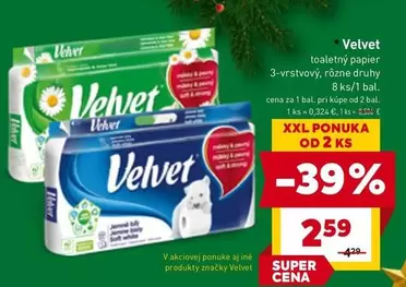 Velvet - toaletný papier