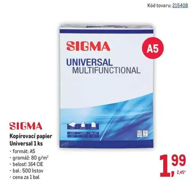 Sigma - Kopírovací papier Universal 1 ks