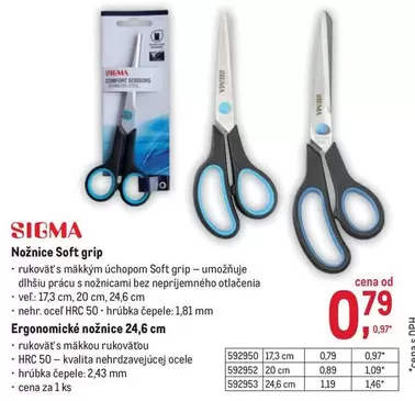 Sigma - Nožnice Soft grip