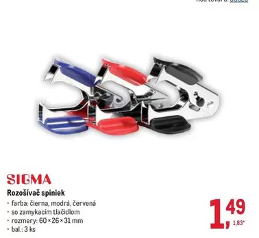Sigma - Rozošívač spiniek