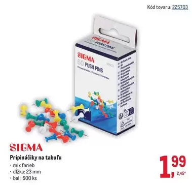 Sigma - Pripináčiky na tabuľu