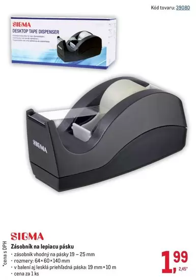 Sigma - Zásobník na lepiacu pásku