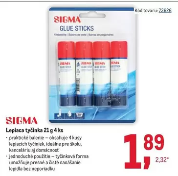Sigma - Lepiaca tyčinka 21 g 4 ks
