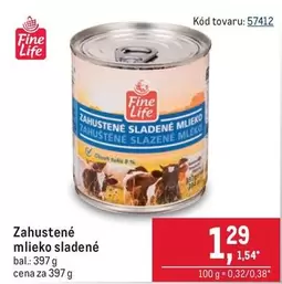 Zahustené mlieko sladené