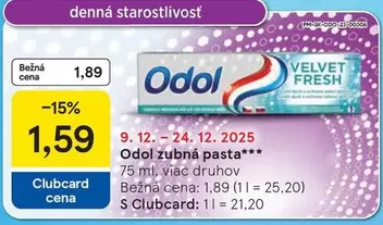 Velvet - zubná pasta