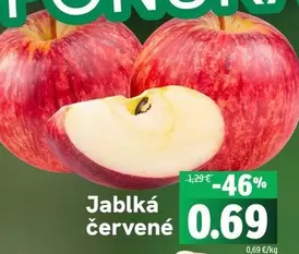 Jablká červené