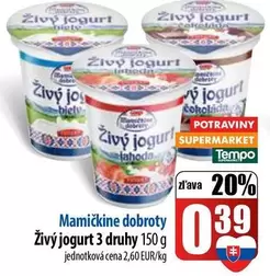 Živý jogurt 3 druhy