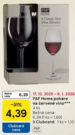 Home poháre na červené víno