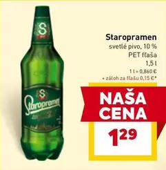svetlé pivo, 10% PET fľaša