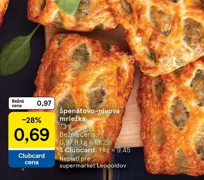 Špenátovo-nivová mrieżka