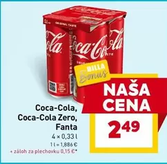 Coca Cola - Coca-Cola, Coca-Cola Zero, Fanta
