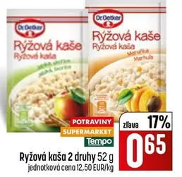 Dr Oetker - Ryžová kaša 2 druhy