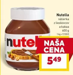 Nutella - nátierka z lieskovcov a kakaa