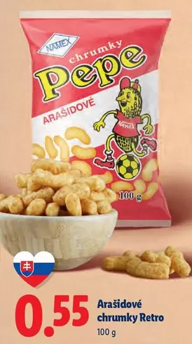 Arašidové chrumky Retro