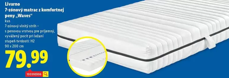 7-zónový matrac z komfortnej peny „Waves“