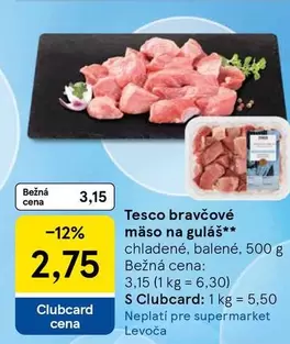 bravčové mäso na guláš