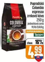 Colombia espresso zrnková káva