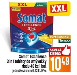 Excellence 3 in 1 tablety do umývačky riadu 48 ks