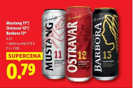 Mustang -  11°/ Ostravar 12°/ Barbora 13°