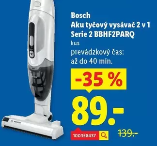 Bosch - Aku tyčový vysávač 2 v 1 Serie 2 BBHF2PARQ