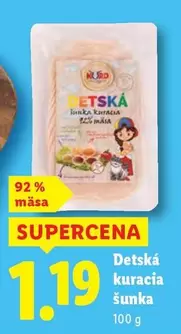 Detská kuracia šunka