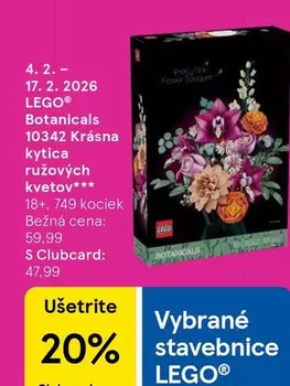Lego - Botanicals 10342 Krásna kytica ružových kvetov