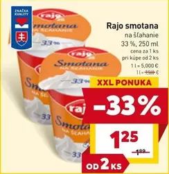 smotana na šľahanie