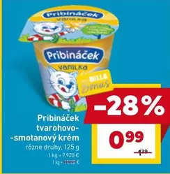Pribináček tvarohovo--smotanový krém