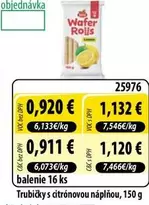 Trubičky s citrónovou náplňou