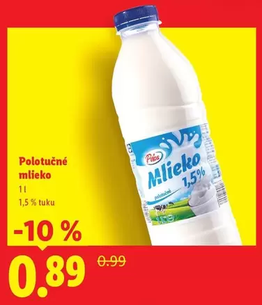 Polotučné mlieko