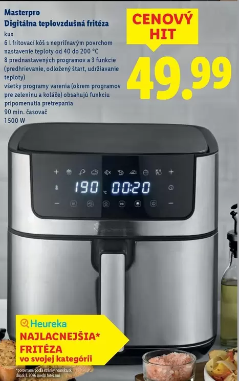 Digitálna teplovzdušná fritéza