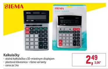 Sigma - Kalkulačky
