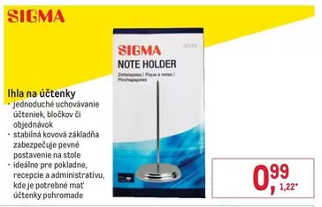 Sigma - NOTE HOLDER