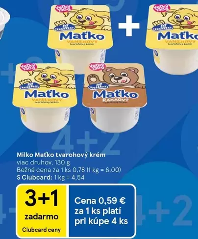 Maťko tvarohový krém