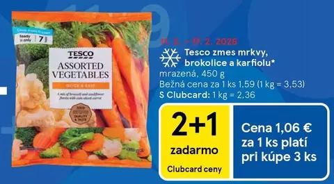 Frozen - zmes mrkvy, brokolice a karfiolu