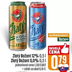 Nova - Bažant 12% 0,5 l, Bažant 0,0% 0,5 l