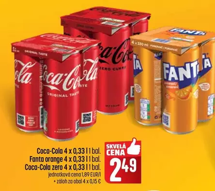Coca Cola - Coca-Cola, Fanta, Coca-Cola zero