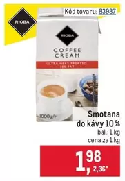 Smotana do kávy 10%