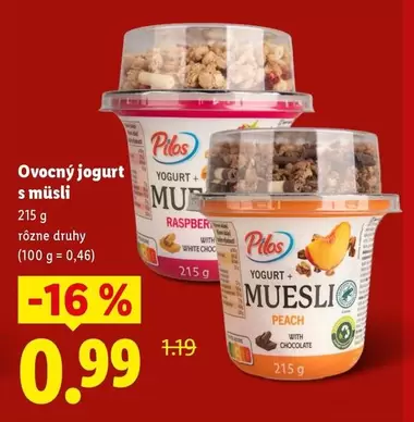 Ovocný jogurt s müsli