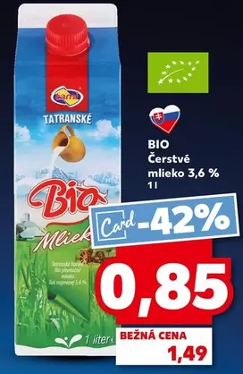 Čerstvé mlieko 3,6 %