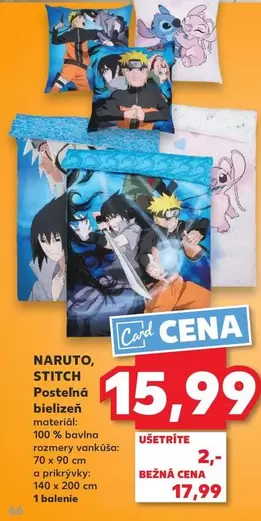 Stitch - NARUTO, STITCH Postelná bielizeň