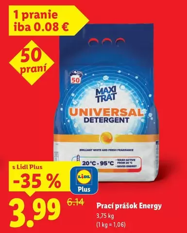 Wash - Prací prášok Energy