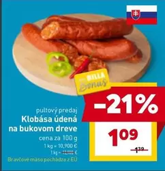 Klobása údená na bukovom dreve