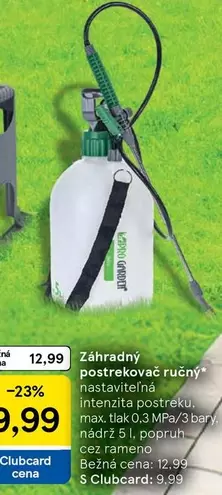 Zahradný postrekovač ručný