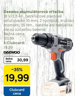 akumulátorová vŕtačka